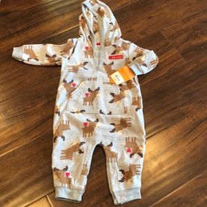 Carter’s fleece outfit with moose print